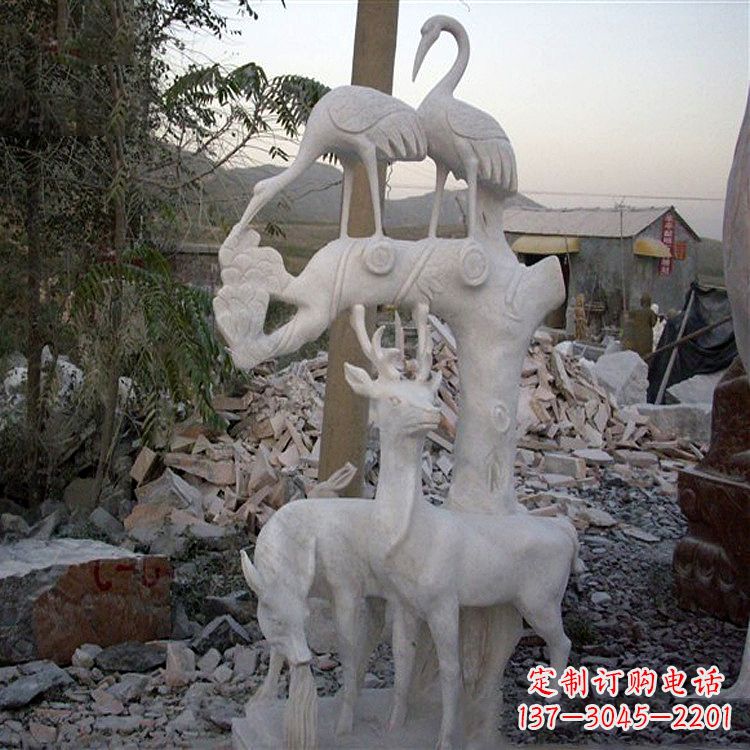 东莞仙鹤石雕景观摆件