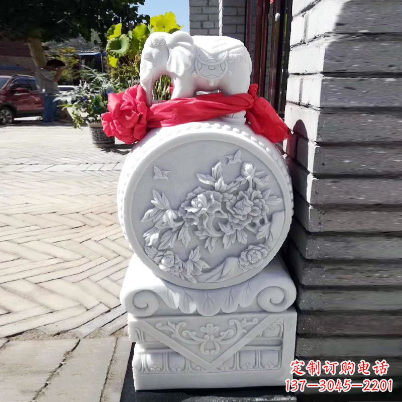 东莞仙鹤石雕门墩