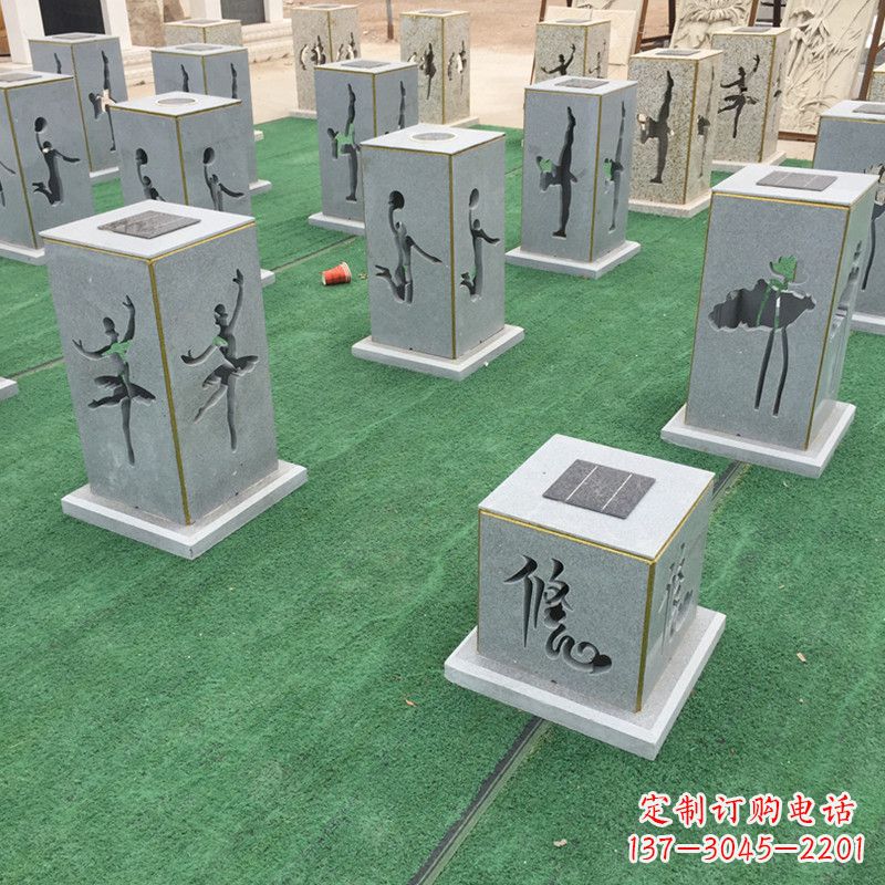 东莞现代镂花石灯