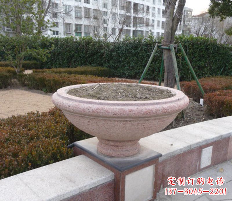东莞小区花盆石雕