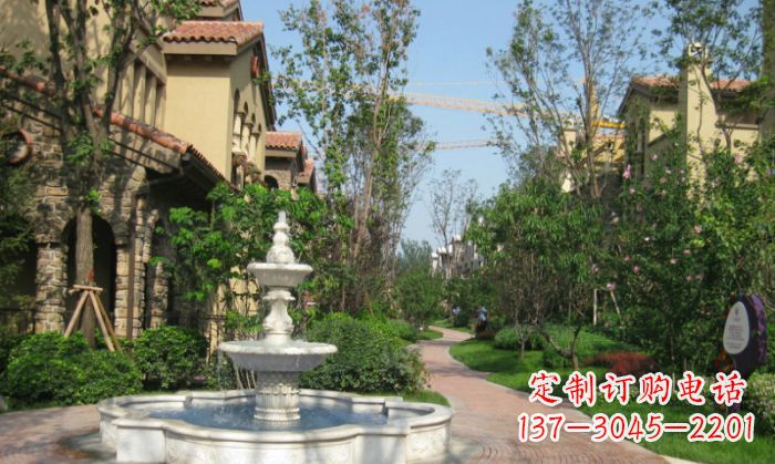 东莞小区景观大理石喷泉石雕 (5)