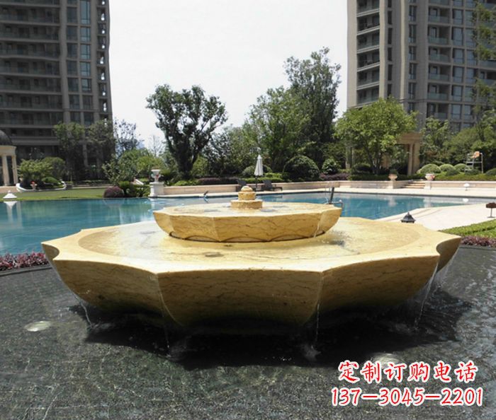 东莞小区景观大理石喷泉石雕 (6)