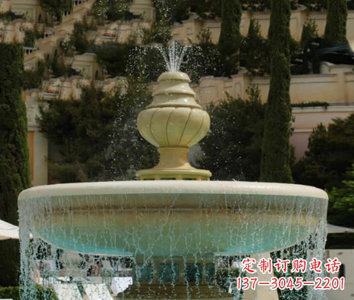 东莞小区景观多层喷泉石雕_2