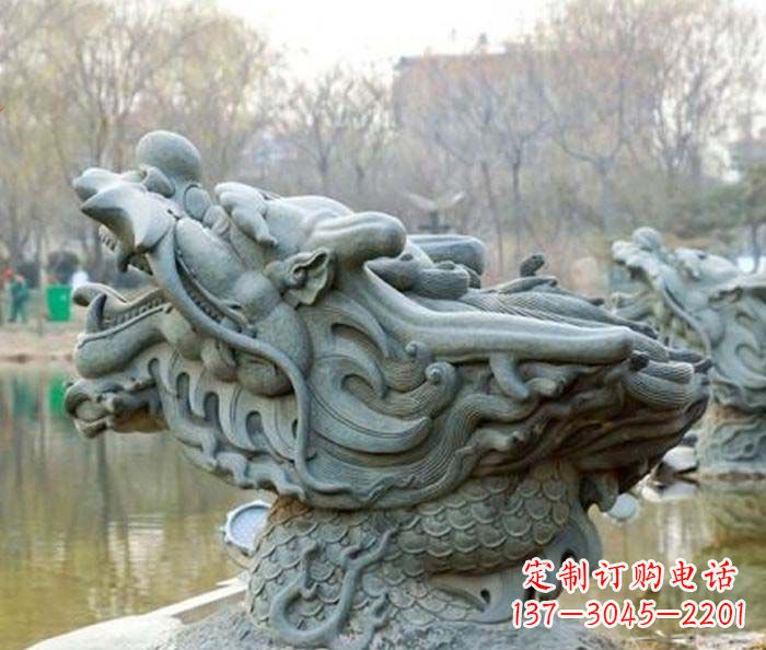 东莞小区景观龙头喷泉石雕