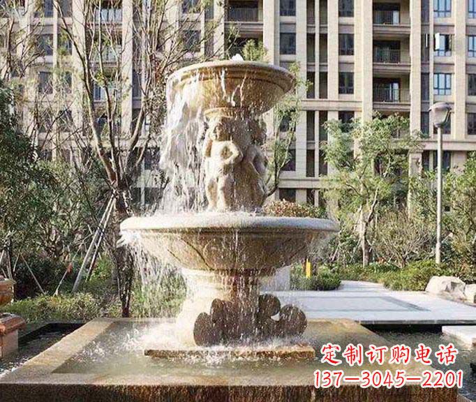 东莞小区景观欧式喷泉石雕 (3)