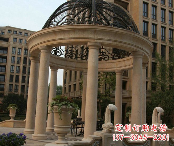 东莞小区景观欧式石雕凉亭