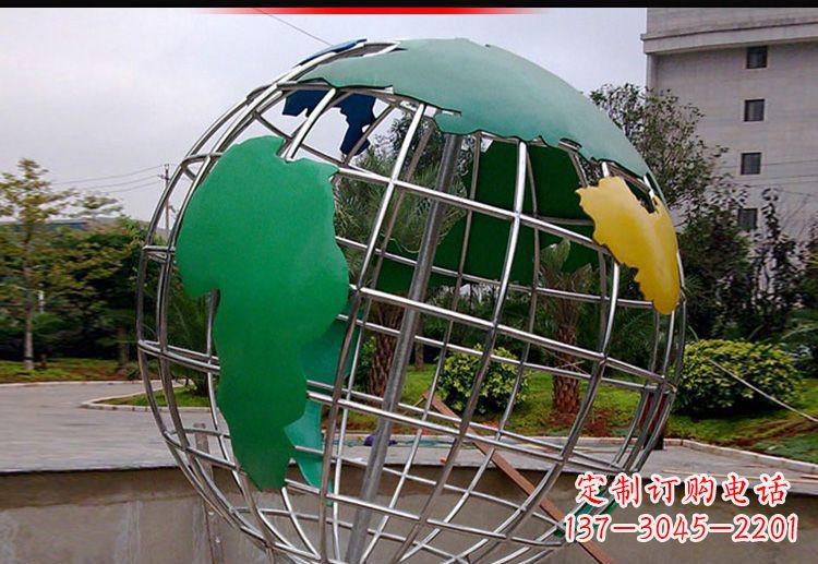 东莞校园不锈钢地球仪造型雕塑