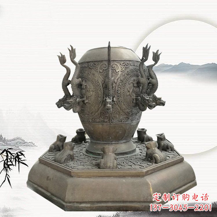 东莞校园地动仪铜雕