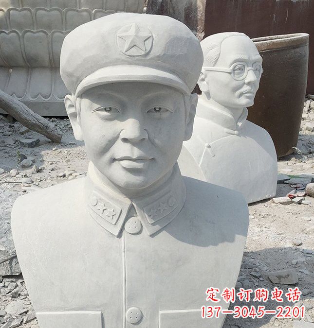 东莞校园雷锋头像石雕