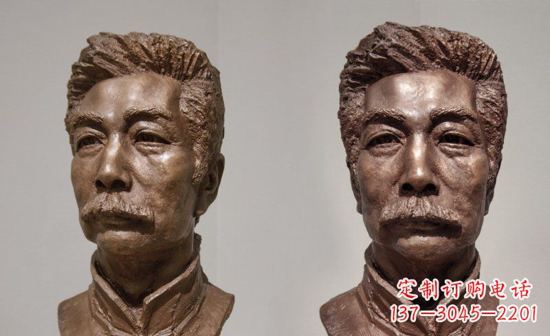 东莞校园鲁迅头像名人铜雕
