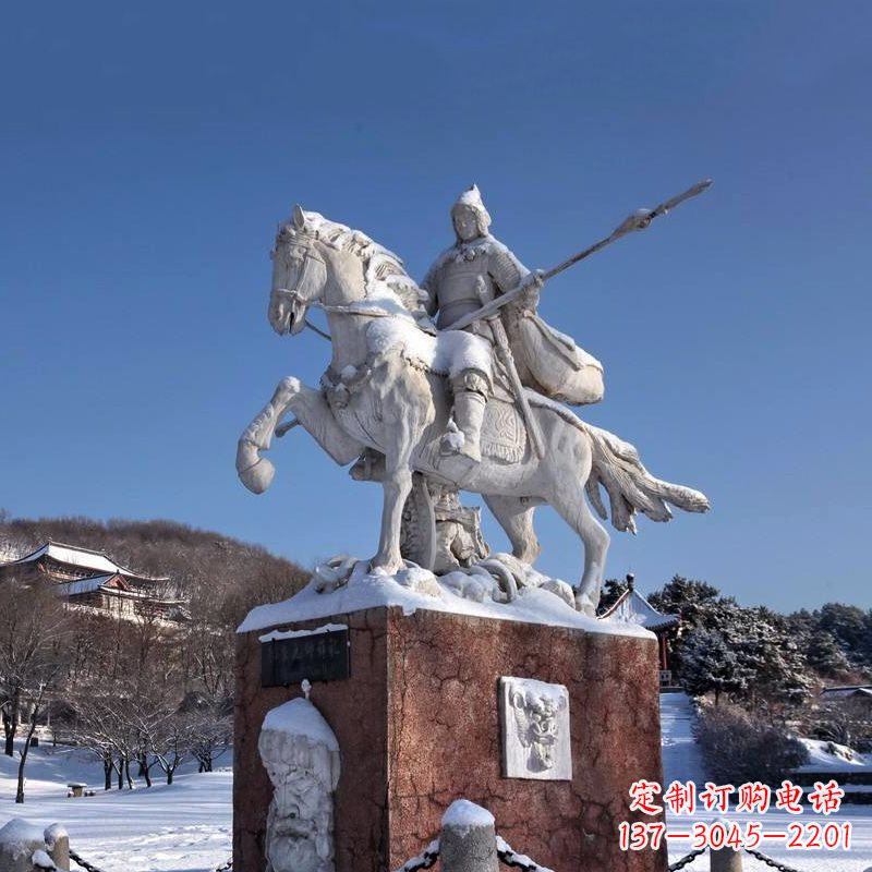 东莞薛仁贵骑马雕像-中国历史名人唐朝名将景区景观雕塑