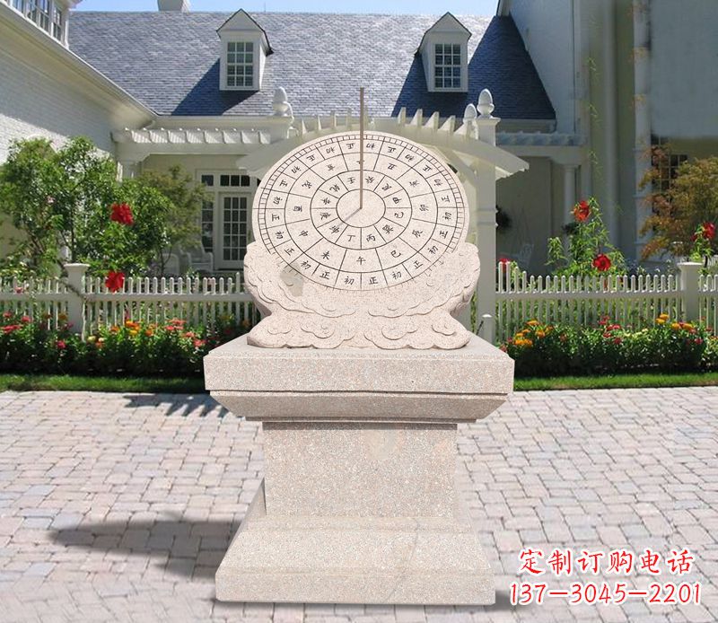 东莞学校大理石日晷石雕 (2)