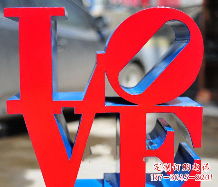 东莞园林不锈钢love字母雕塑