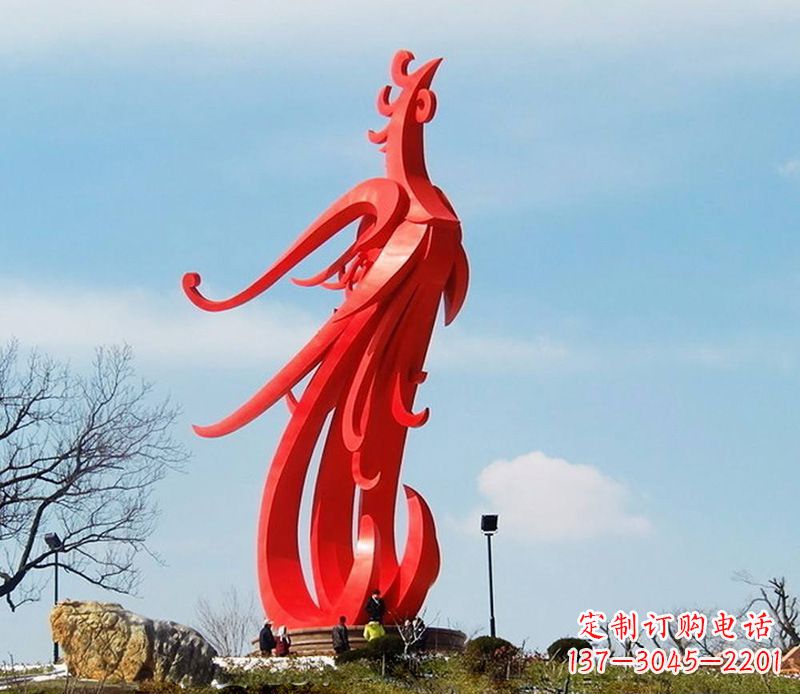 东莞园林不锈钢凤凰雕塑