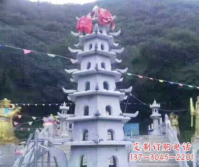 东莞园林景观大理石宝塔石雕