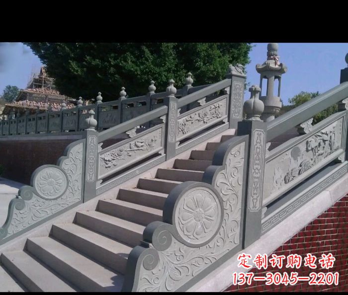 东莞园林景观大理石栏板雕塑 (4)