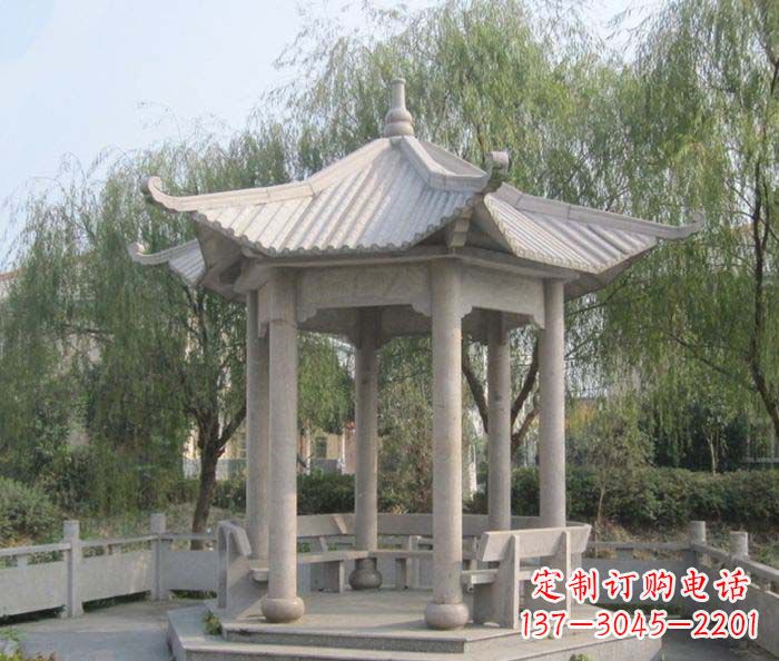 东莞园林景观大理石凉亭石雕