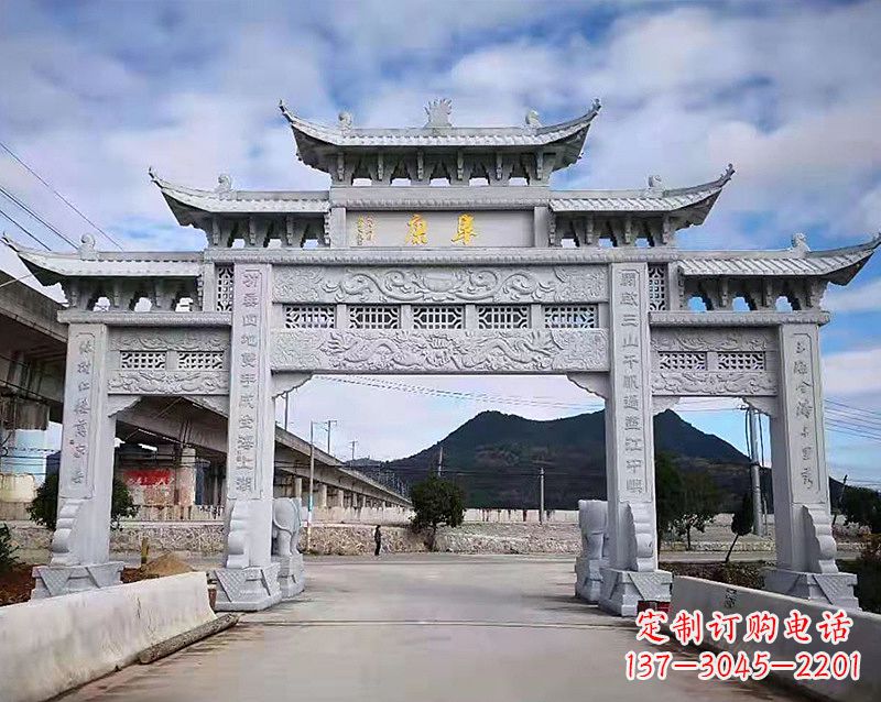 东莞张掖石雕牌坊雕刻