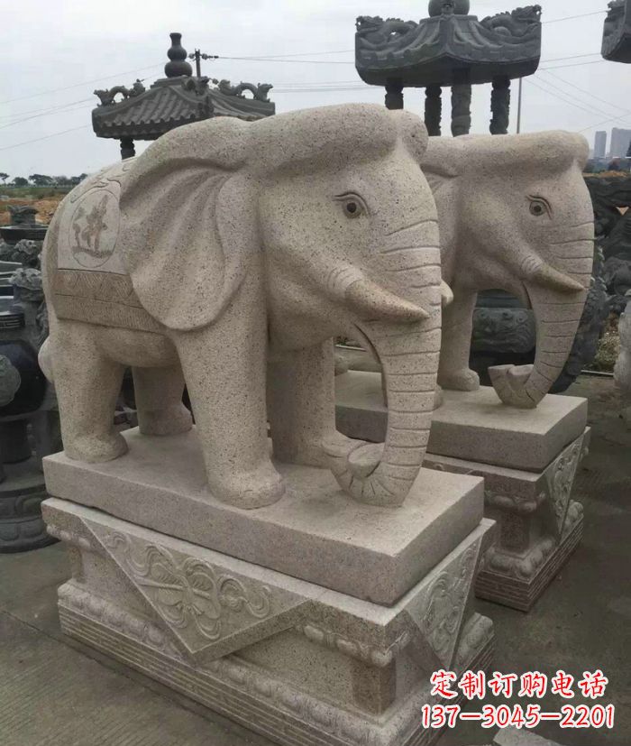 东莞招财进宝大理石大象石雕