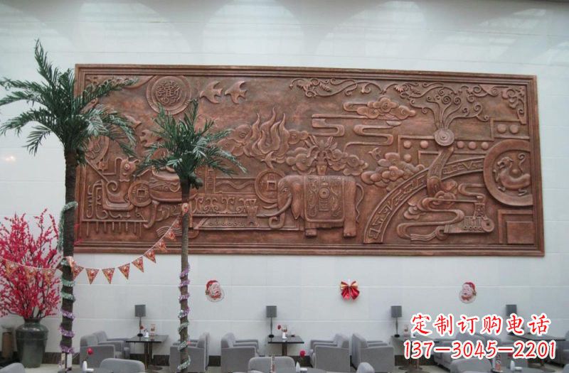 东莞招财进宝大象铜浮雕
