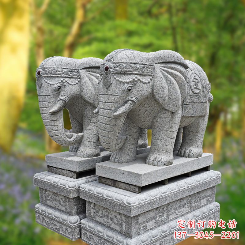 东莞招财纳福石雕大象