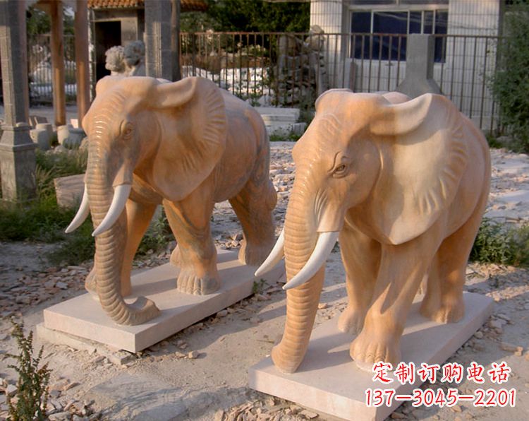 东莞招财石雕大象