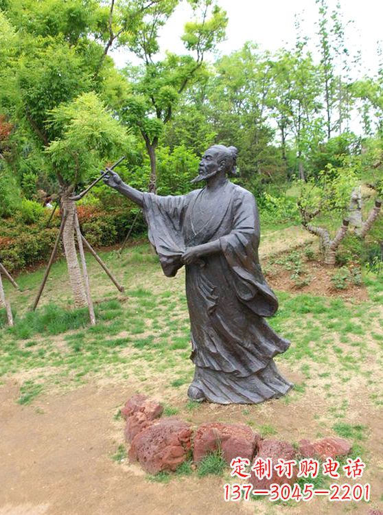 东莞中国历史名人唐代著名绘画大师吴道子铜雕塑