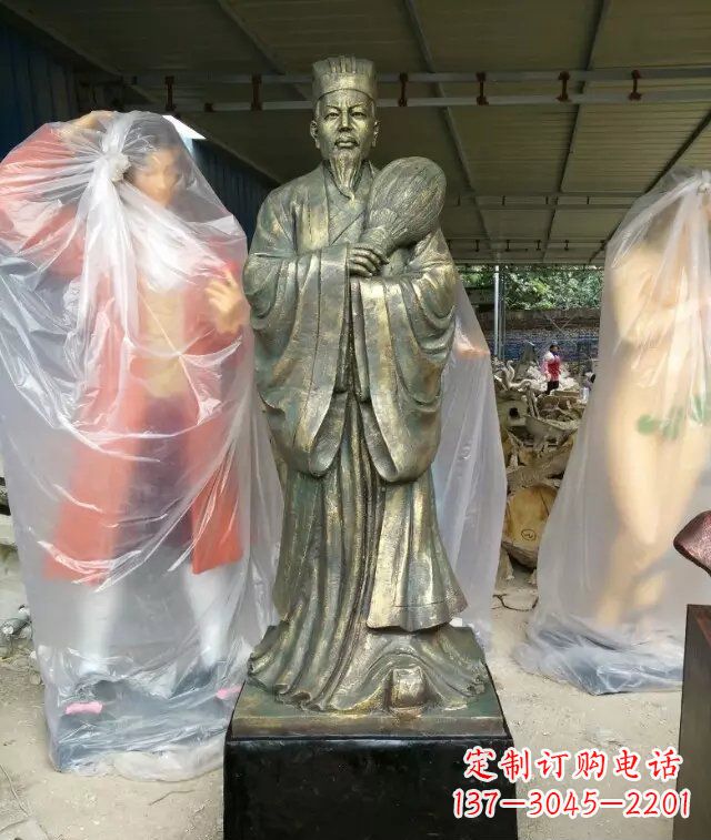 东莞诸葛亮古代人物铜雕