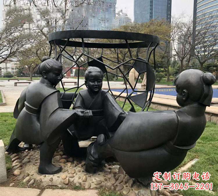 东莞铸铜公园司马光砸缸儿童雕塑