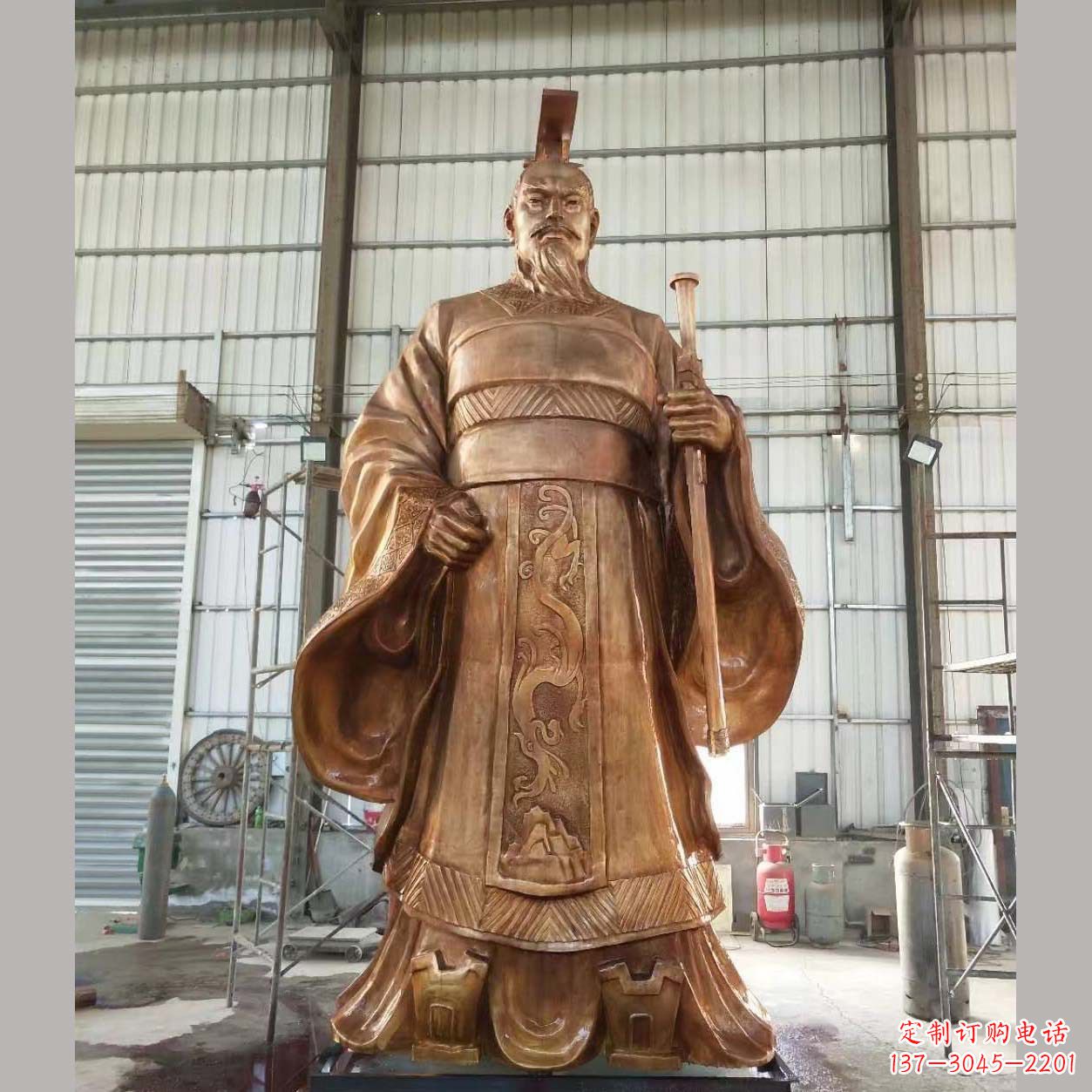 东莞铸铜汉武帝雕塑