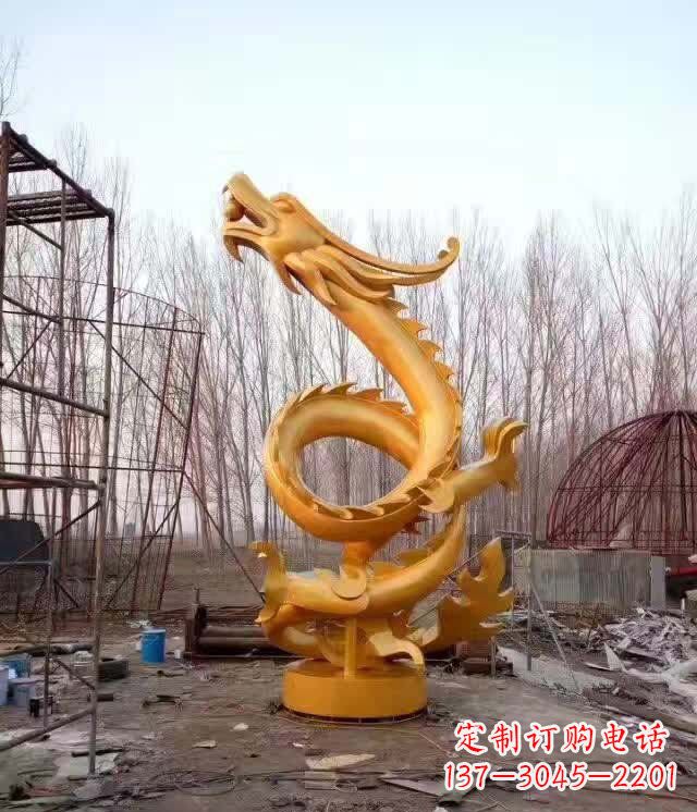 东莞铸铜盘龙云腾铜雕