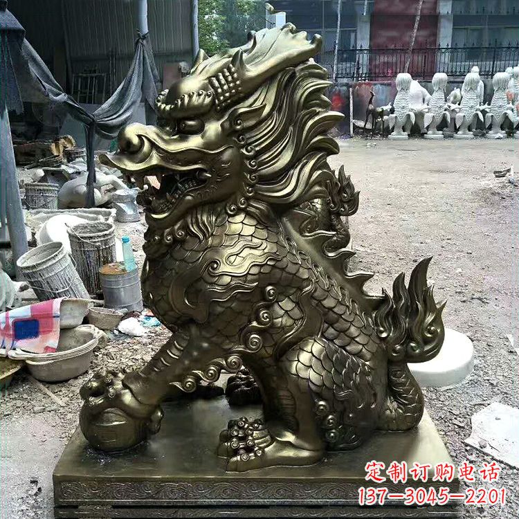 东莞铸铜麒麟雕塑