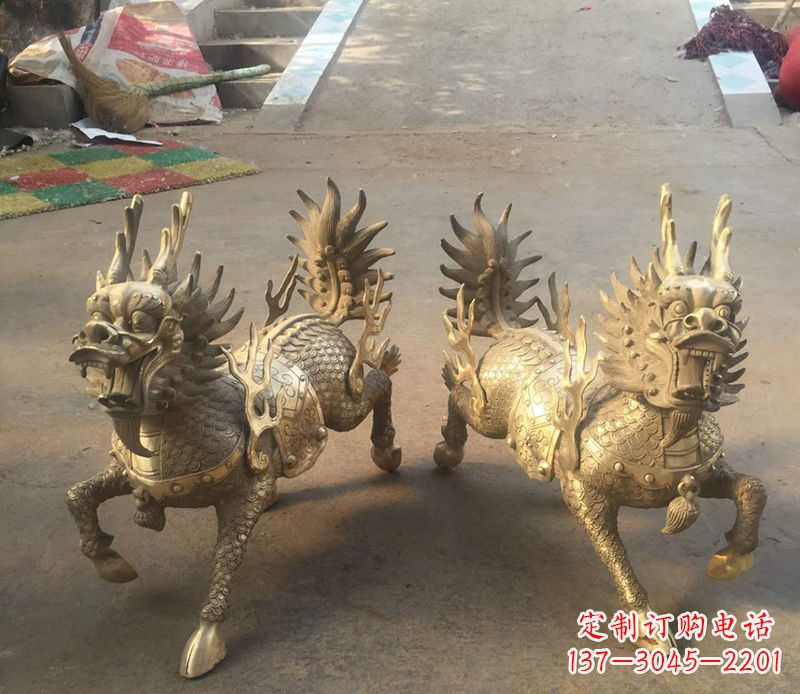 东莞铸铜麒麟雕塑 (2)