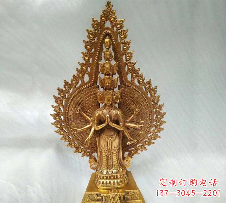 东莞铸铜千手观音寺庙佛像