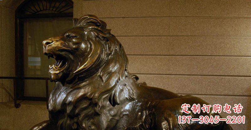 东莞铸铜狮子铜雕 (2)
