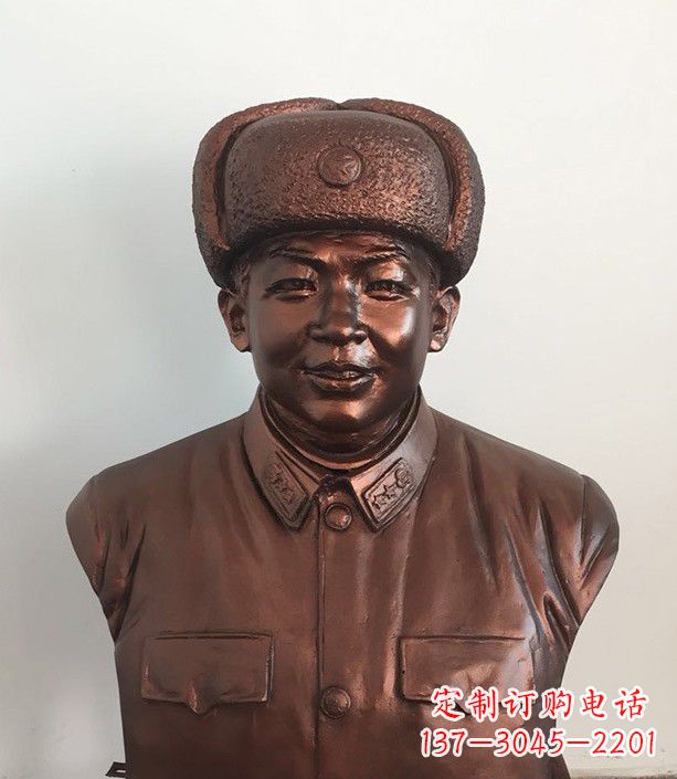 东莞紫铜雷锋半身像