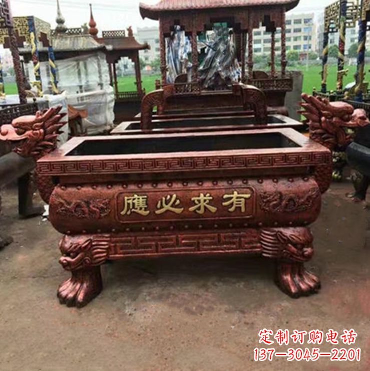 东莞紫铜香炉雕塑