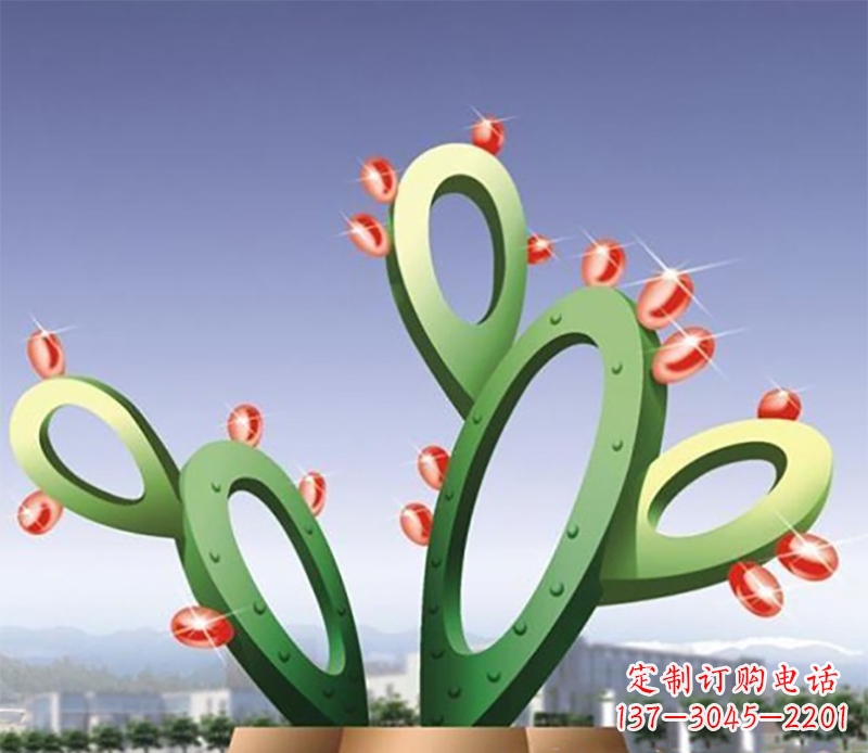 东莞仙人掌不锈钢雕塑